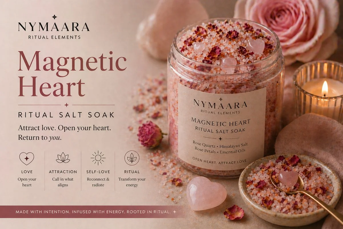 Magnetic Heart Ritual Salt Soak for self care
